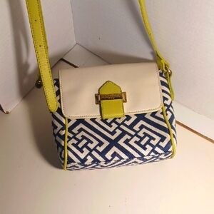 SpartinaNavy and Yellow Crossbody Bag